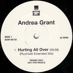 Andrea Grant Hurting All Over (Picchiotti Mixes) USED VINYL 12INCH 33 S RPM SINGLE PROMO