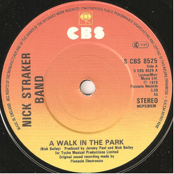 Nick Straker Band A Walk In The Park Vinyl 7" USED