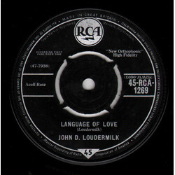 John D. Loudermilk Language Of Love USED VINYL 7INCH 45 RPM SINGLE