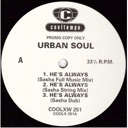 Urban Soul He's Always USED VINYL 12INCH 33 S RPM PROMO