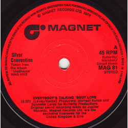 Silver Convention Everybody's Talking 'Bout Love Vinyl 7" USED