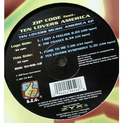 Zip Code / Ten Lovers America Ten Lovers Music America EP USED VINYL 12INCH 33 S RPM