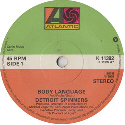 Spinners Body Language USED VINYL 7INCH 45 RPM STEREO
