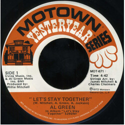 Al Green Let's Stay Together / I've Never Found A Girl (To Love Me Like You Do) USED VINYL 7INCH 45 RPM