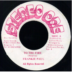 Frankie Paul To The Fire USED VINYL 7INCH 45 RPM