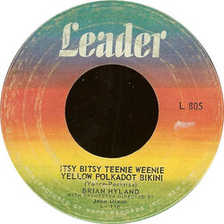 Brian Hyland Itsy Bitsy Teenie Weenie Yellow Polkadot Bikini / Don't Dilly Dally, Sally VINYL 7" USED