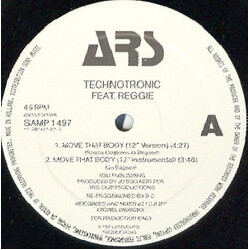 Technotronic / Reggie Move That Body USED VINYL 12INCH 45 RPM PROMO