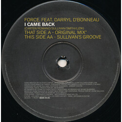 Force (7) / Darryl D'Bonneau I Came Back VINYL 12" USED