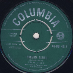 Frank Ifield / Norrie Paramor And His Orchestra Lovesick Blues Vinyl 7" USED