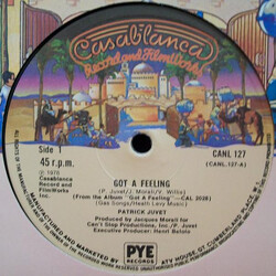 Patrick Juvet Got A Feeling USED VINYL 12INCH 45 RPM SINGLE