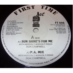 Don Campbell / Clifton "Bigga" Morrison Sun Shine's For Me / New 32 USED VINYL 12INCH
