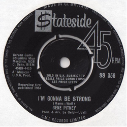 Gene Pitney I'm Gonna Be Strong Vinyl 7" USED