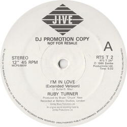 Ruby Turner I'm In Love USED VINYL 12INCH 45 RPM PROMO STEREO