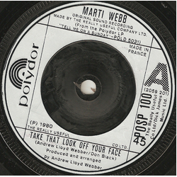 Marti Webb Take That Look Off Your Face Vinyl 7" USED