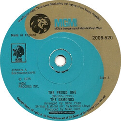 The Osmonds The Proud One Vinyl 7" USED