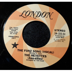 The Heyettes The Fonz Song(Vocal) USED VINYL 7INCH PROMO STEREO MONO