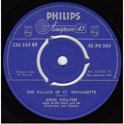 Anne Shelton / Wally Stott And His Orchestra And Chorus The Village Of St. Bernadette Vinyl 7" USED