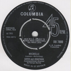 David & Jonathan Michelle USED VINYL 7INCH SINGLE 45 RPM