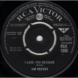 Jim Reeves I Love You Because Vinyl 7" USED