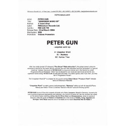 Peter Gun Unspoken Word EP Vinyl 12" USED