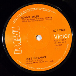Bonnie Tyler Lost In France USED VINYL 7INCH 45 RPM SINGLE
