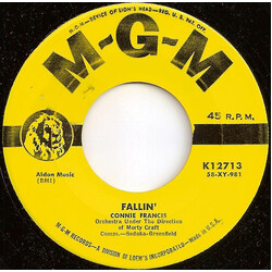 Connie Francis Fallin' / Happy Days And Lonely Nights USED VINYL 7INCH 45 RPM SINGLE