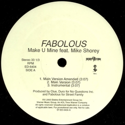 Fabolous Make U Mine Vinyl 12" USED