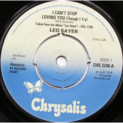 Leo Sayer I Can't Stop Loving You (Though I Try) USED VINYL 7INCH 45 RPM SINGLE