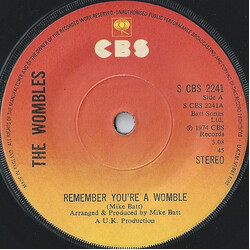 The Wombles Remember You're A Womble USED VINYL 7INCH 45 RPM SINGLE