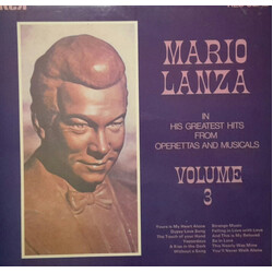 Mario Lanza Mario Lanza In His Greatest Hits From Operettas And Musicals Volume 3 Vinyl LP USED
