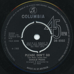 Donald Peers Please Don't Go USED VINYL 7INCH 45 RPM SINGLE