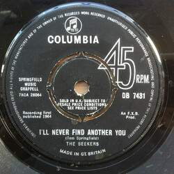 The Seekers I'll Never Find Another You USED VINYL 7INCH 45 RPM SINGLE