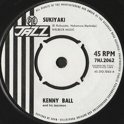 Kenny Ball And His Jazzmen Sukiyaki USED VINYL 7INCH 45 RPM SINGLE
