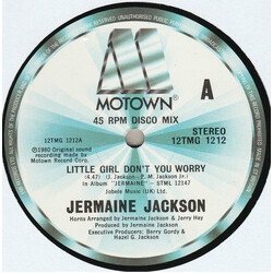 Jermaine Jackson Little Girl Don't You Worry USED VINYL 12INCH 45 RPM SINGLE STEREO