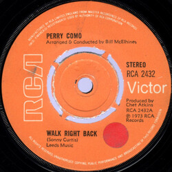 Perry Como Walk Right Back USED VINYL 7"
