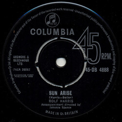 Rolf Harris Sun Arise USED VINYL 7INCH 45 RPM SINGLE REISSUE
