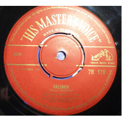 Mario Lanza Valencia USED VINYL 7INCH 45 RPM SINGLE