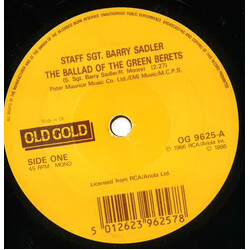 Barry Sadler / Los Indios Tabajaras The Ballad Of The Green Berets / Maria Elena USED VINYL 7INCH STEREO MONO