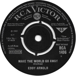 Eddy Arnold Make The World Go Away VINYL 7" USED