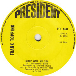 Frank Topping / Michael Reed Orchestra Sleep Well My Son / Theme From Sleep Well My Son USED VINYL 7INCH 45 RPM SINGLE