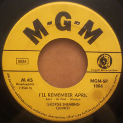 The George Shearing Quintet I'll Remember April USED VINYL 7INCH 45 RPM