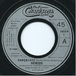 Genesis Paperlate USED VINYL 7INCH 45 RPM SINGLE JUKEBOX