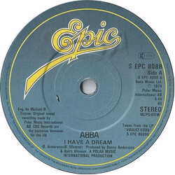 ABBA I Have  A Dream USED VINYL 7INCH 45 RPM SINGLE STEREO