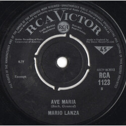 Mario Lanza Ave Maria USED VINYL 7INCH SINGLE 45 RPM