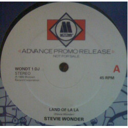 Stevie Wonder Land Of La La Vinyl 12" USED