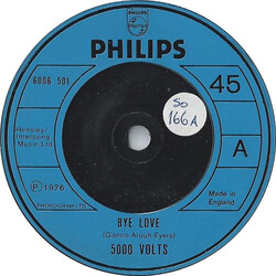 5000 Volts Bye Love USED VINYL 7INCH 45 RPM SINGLE MISPRESS MISPRINT