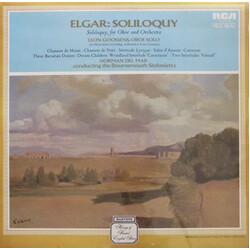 Sir Edward Elgar / Leon Goossens / Norman Del Mar / Bournemouth Sinfonietta Elgar: Soliloquy, For Oboe And Orchestra Vinyl LP USED