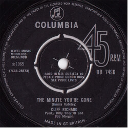 Cliff Richard The Minute You're Gone USED VINYL 7INCH 45 RPM SINGLE