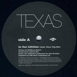 Texas In Our Lifetime USED VINYL 12INCH PROMO 33 S RPM