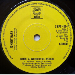 Johnny Nash (What A) Wonderful World USED VINYL 7INCH 45 RPM SINGLE